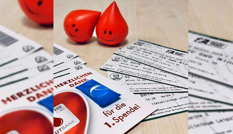 HERZ FASSEN, BLUT SPENDEN UND HANDBALLTICKETS SICHERN